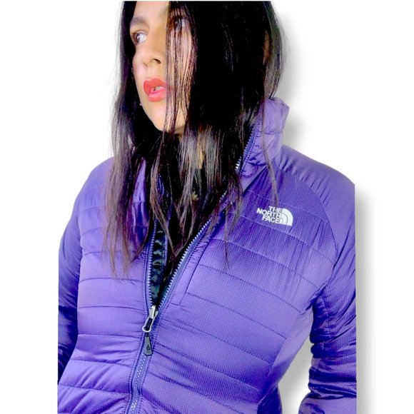 Sold-The North Face PrimaLoft puffer quilted zip up jacket womens S - Picture 7 of 9